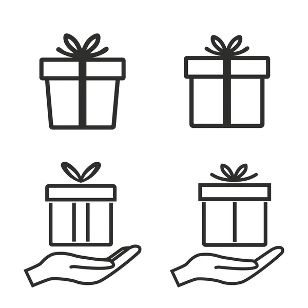 Gift box Ikonuppsättning. — Stock vektor