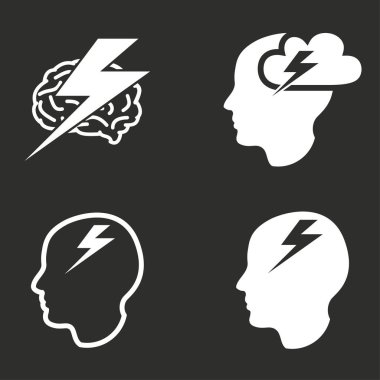 Beyin fırtınası Icon set.
