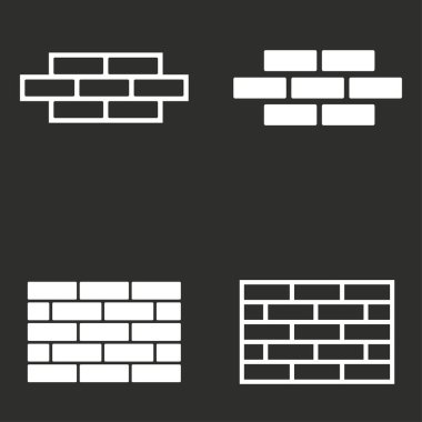 Tuğla duvar Icon set.