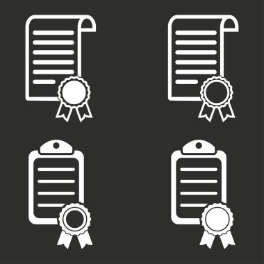 Sertifika simge seti.