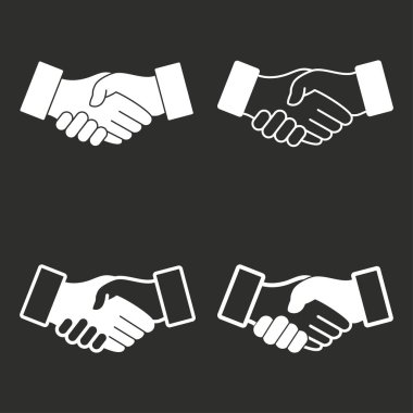 El sıkışma Icon set.