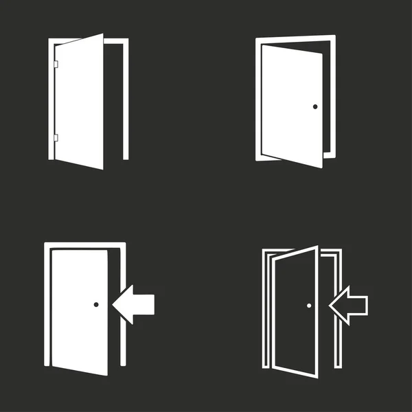 Icono de la puerta Set . — Vector de stock