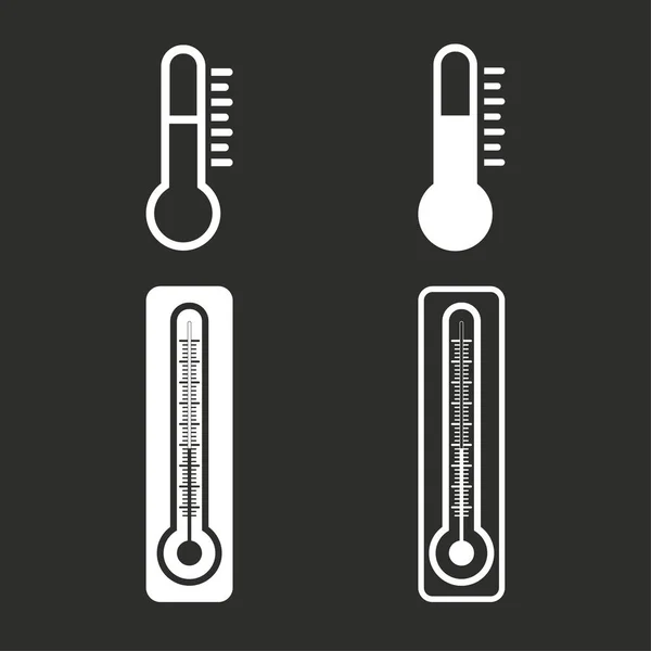 Thermometer icon set. — Stock Vector