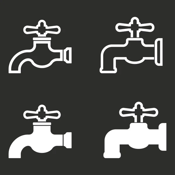 Faucet icon set. — Stock Vector