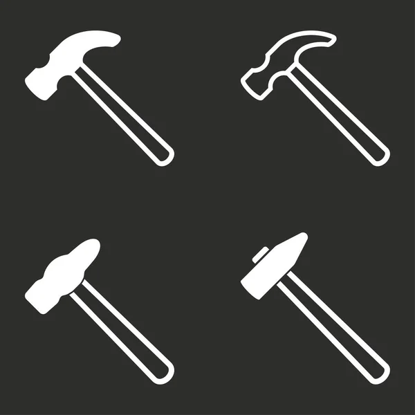 Hammer icon set. — Stock Vector