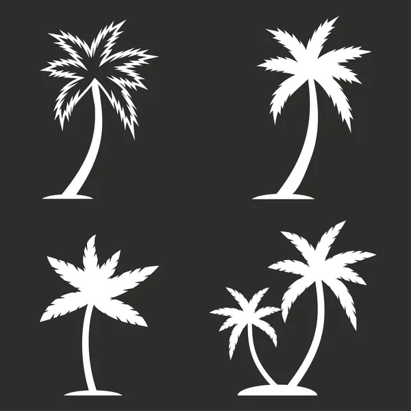 Palm tree icon set. — Stock Vector