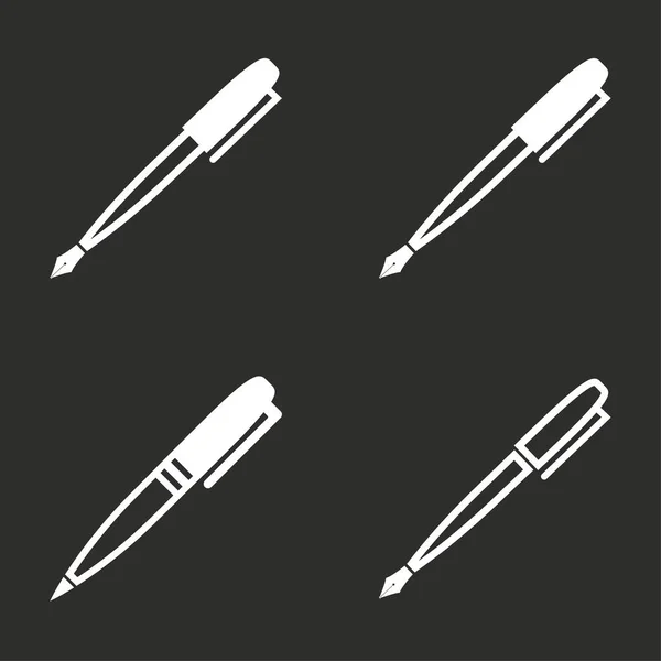 Pen icon set. — Stock Vector