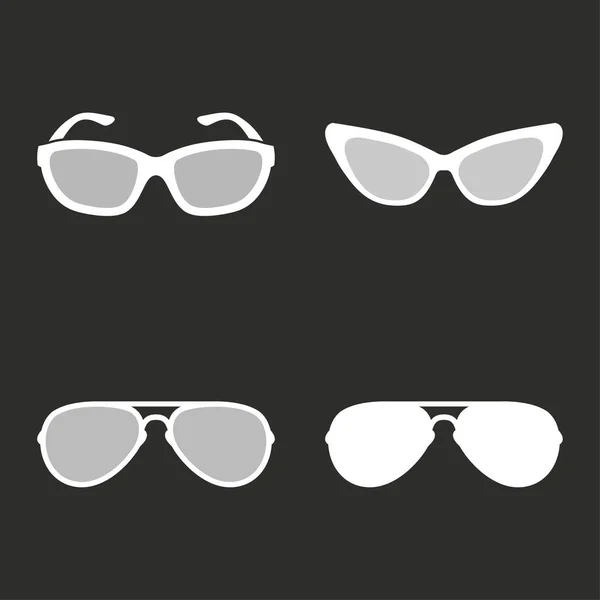 Sunglasses icon set. — Stock Vector