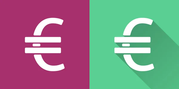 Euro - icono de vector . — Vector de stock