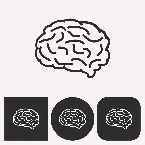 Icona del cervello - vettore . — Vettoriale Stock