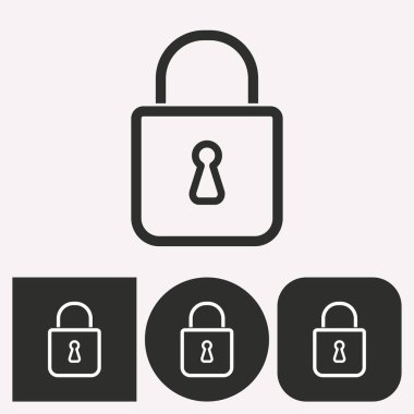 Kilit - vektör simgesi.