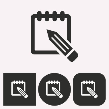 Not defteri - vektör simgesi.