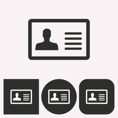 Kimlik kartı - vektör simgesi.