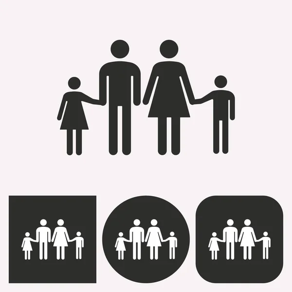 Familia - icono de vector . — Vector de stock