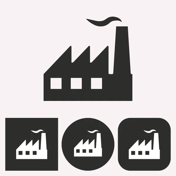 Fabriek - vector pictogram. — Stockvector