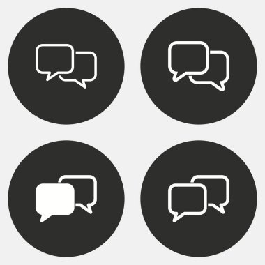 İletişim kabarcık Icon set.