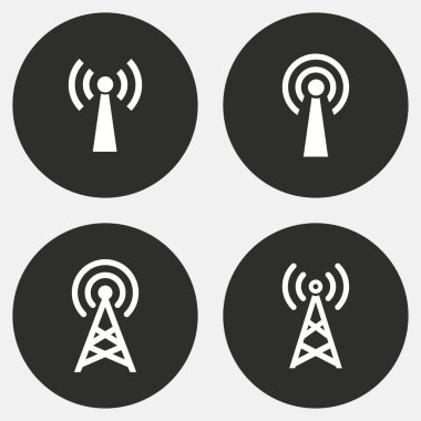 İletişim kulesi Icon set.