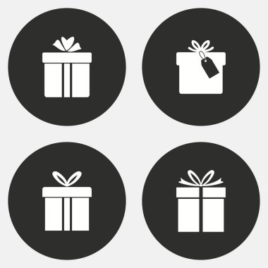 hediye kutusu simge seti.