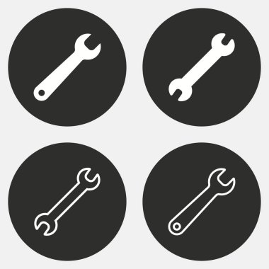 İngiliz anahtarı Icon set.