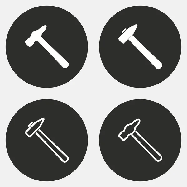 Hammer icon set. — Stock Vector