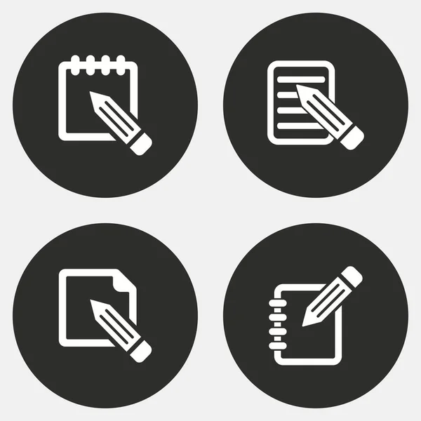 Kladblok Icon Set. — Stockvector