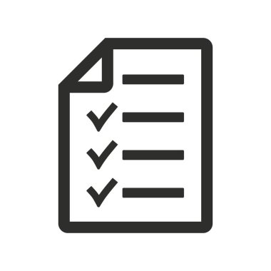 Kontrol listesi - vektör simgesi.