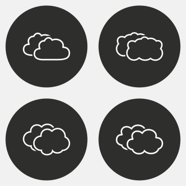 Bulutlar gökyüzü Icon set.