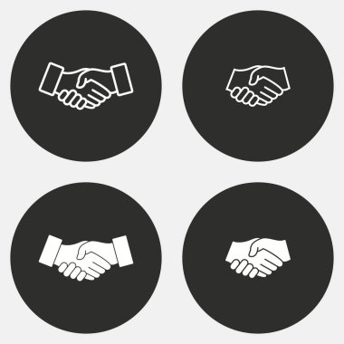 El sıkışma Icon set.