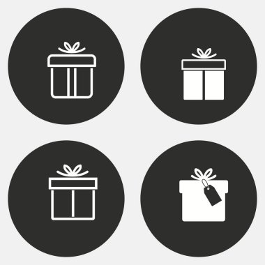 hediye kutusu simge seti.