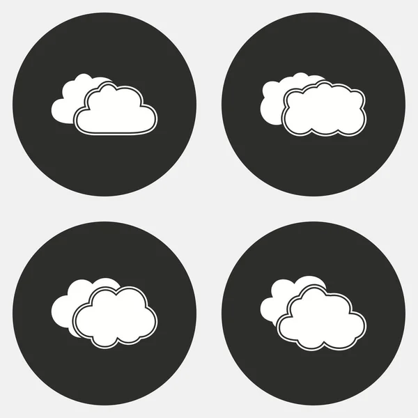 구름 하늘 아이콘 세트. — 스톡 벡터