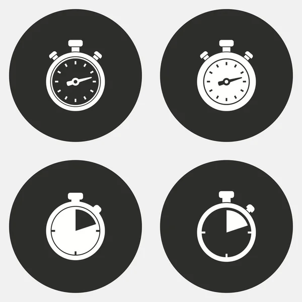 Stopwatch icon set. — Stock Vector