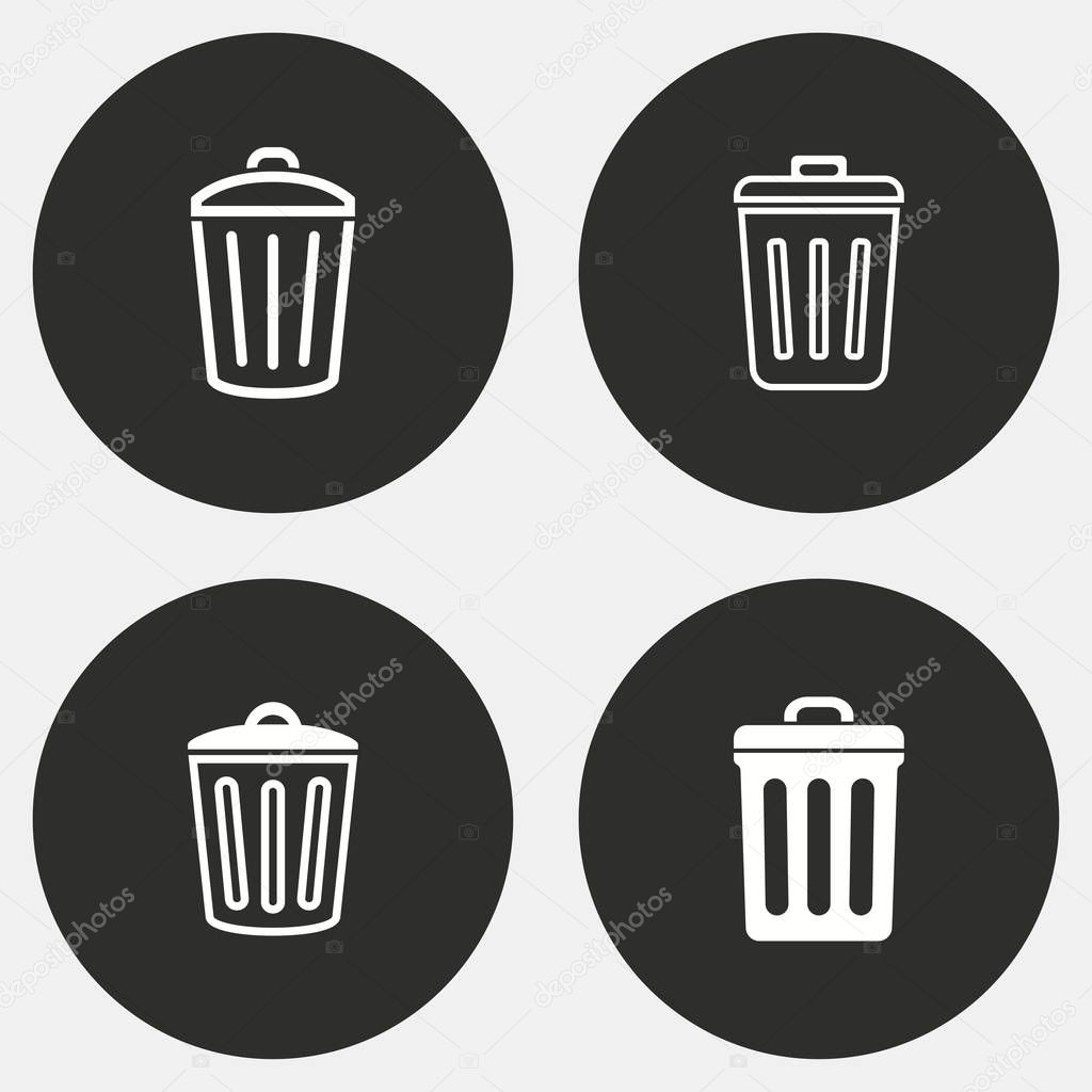 Bin icon set.