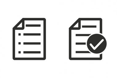 Kontrol listesi - vektör simgesi.