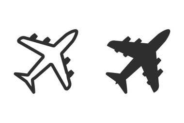 uçak - vektör simgesi.