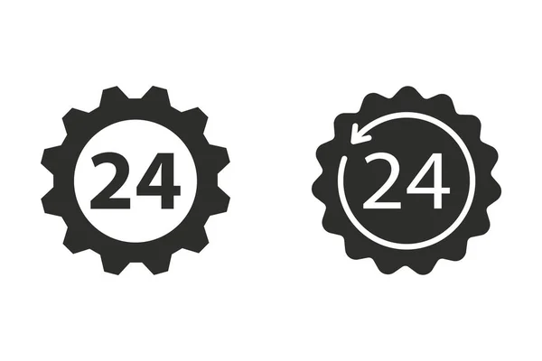 24 hour service - vector icon. — Stock Vector