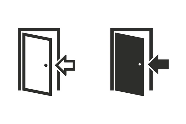 Puerta - icono de vector . — Vector de stock