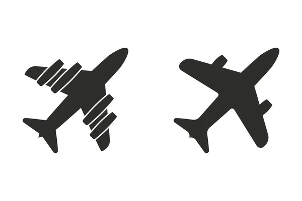 Avion - icône vectorielle . — Image vectorielle