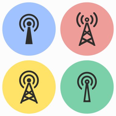İletişim kulesi Icon set.