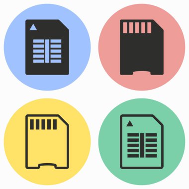 Bellek kartı Icon set.