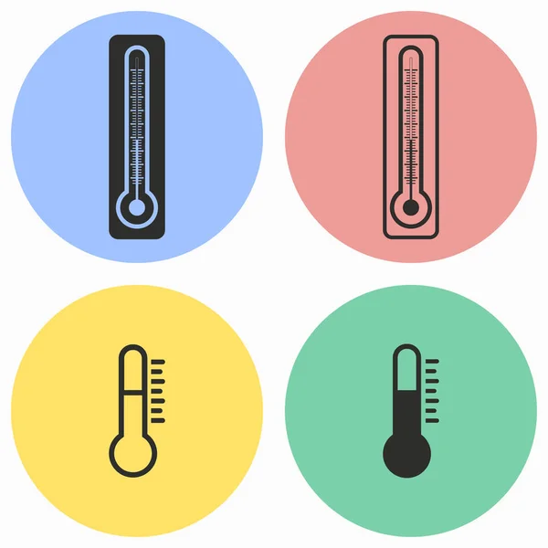 Thermometer icon set. — Stock Vector
