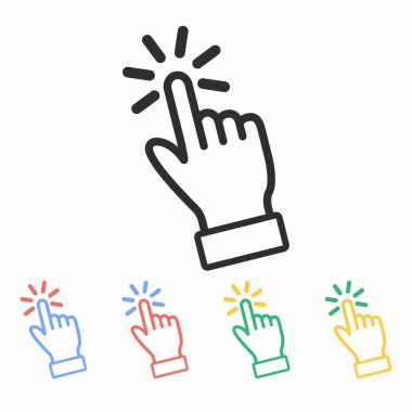 Dokunma - vektör simgesi.