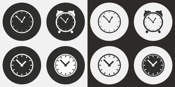 Icône d'horloge ensemble . — Image vectorielle