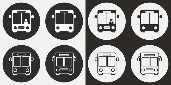 Bus icon set. — Stock Vector