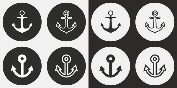 Anchor icon set. — Stock Vector