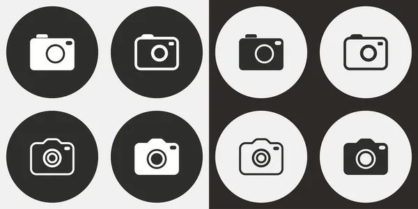 Photo icon set. — Stock Vector