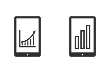 Diyagram ekran - vektör simgesi.