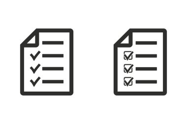 Kontrol listesi - vektör simgesi.