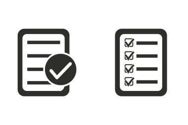 Kontrol listesi - vektör simgesi.