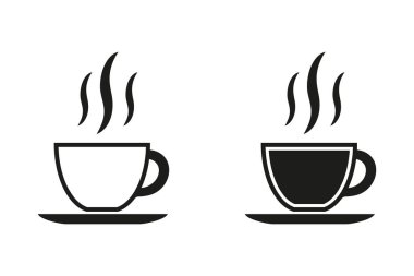 Kahve fincanı - vektör simgesi.