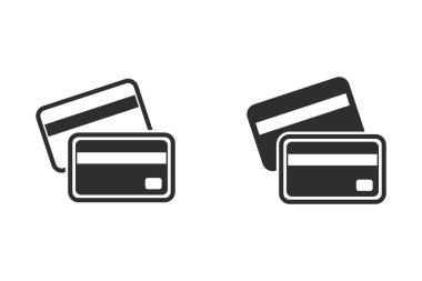 Kredi kartı - vektör simgesi.